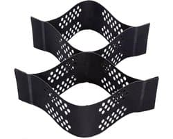 Grondrooster Stabilisatieraster - Oprit Stabilisator - Oprit Versterken - Hoog Draagvermogen - 40x40 cm - Zwart