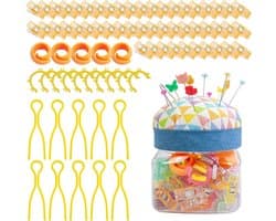 Naaiclips Set - Textiel Clips - Stoffen Organiseren - Stofvriendelijke Grip - 76 Delig - Multicolor