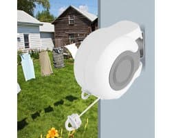 Dailygoods- Waslijn Uittrekbaar Duurzaam - Wanddroogrek - Waslijn Buiten - Waslijn Camping - Waterdicht - Compact Ontwerp - Kledinglijn