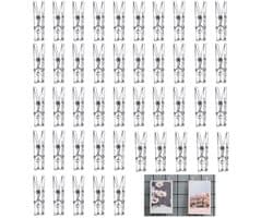 Dailygoods- Foto Clips 100 Stuks - Kleine Wasknijpers - Kunststof - Decoratie - DIY Projecten - Diverse Kleuren - Stevige Klemkracht