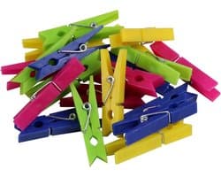 Mini Knijpers - Kleine Waslijntjes - Dingen Drogen - Speciale Afmetingen - 20 Stuks - Sparkling Wit