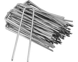 Gegalvaniseerde grondankers 100 x 13 mm Ø 3 mm - 150 stuks voor onkruiddoek en heggen