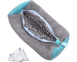 Herbruikbare Schoenwaszak met Rits voor Wasmachine en Droger - 360° Complete Reiniging voor Sneakers en Sportschoenen (Geel)