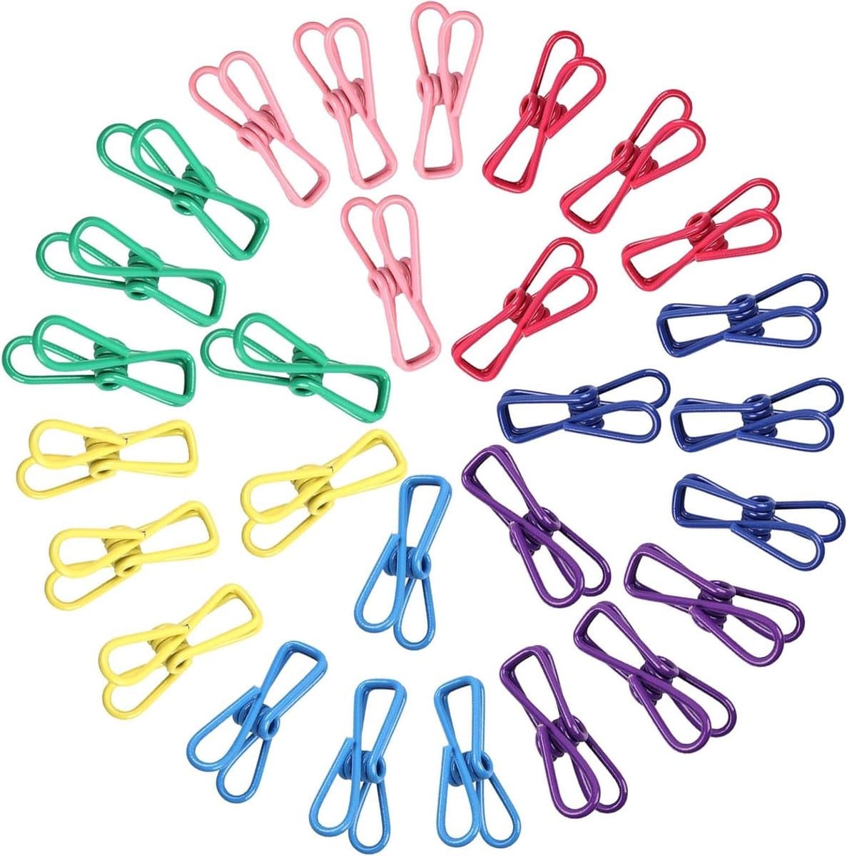 Kledinghangers Set - Wasknijpers Metaal - Was Drogen - Corrosiebestendig Metaal - 40 Stuks - Veelkleurig — afbeelding 1