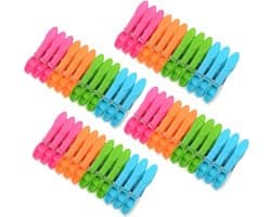 Kleurige Plastic Wasknijpers - 72 Stuks, Antislip Kledingclips voor Waslijn, Handdoeken en Tapijten in 4 Kleuren