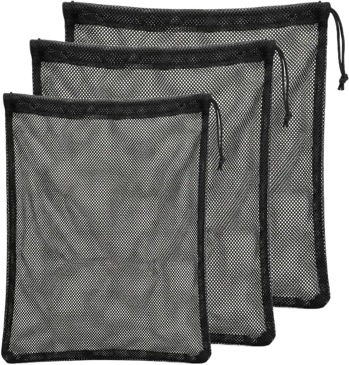 Set van 3 waszakken met trekkoord van polyester, ideaal als speelgoedzak of organizer voor beddengoed en kleding — afbeelding 1