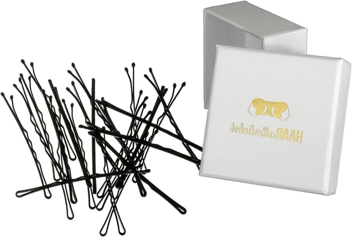 Haarspelden - Bobby Pins Klemmen - Haar Styling - Speciale Antislip Lak - 6 cm - Zwart — afbeelding 1