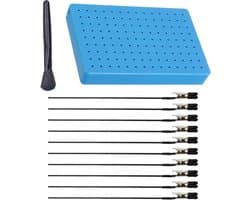 Krokodillenklemmen Set - Modelbouw Klemmen - Hobby Schilderen - Afneembare Clips - 10 Stuks - Blauw Zilver