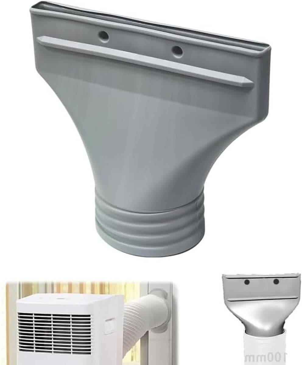 Afvoerslang Airco - Slang Adapter - Mobiele Airco - Plat Ontwerp - 100 mm Diameter - Wit — afbeelding 1