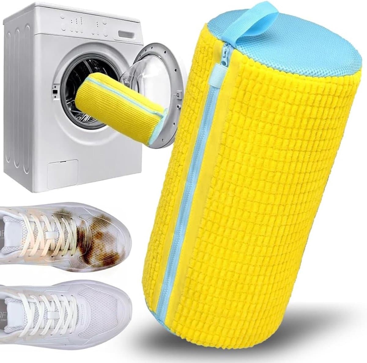 Duurzame en herbruikbare waszak voor schoenen, ideaal voor sneakers en delicate was in de wasmachine — afbeelding 1