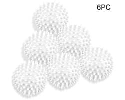 6 Stuks Drogerballen - Wasbollen - Wasballen - 6 cm - drogerballen - wasbol - Herbruikbare droogballen - Voor het verzachten van wasgoed - Vermindert kreukels en statische elektriciteit - Wit — afbeelding 1
