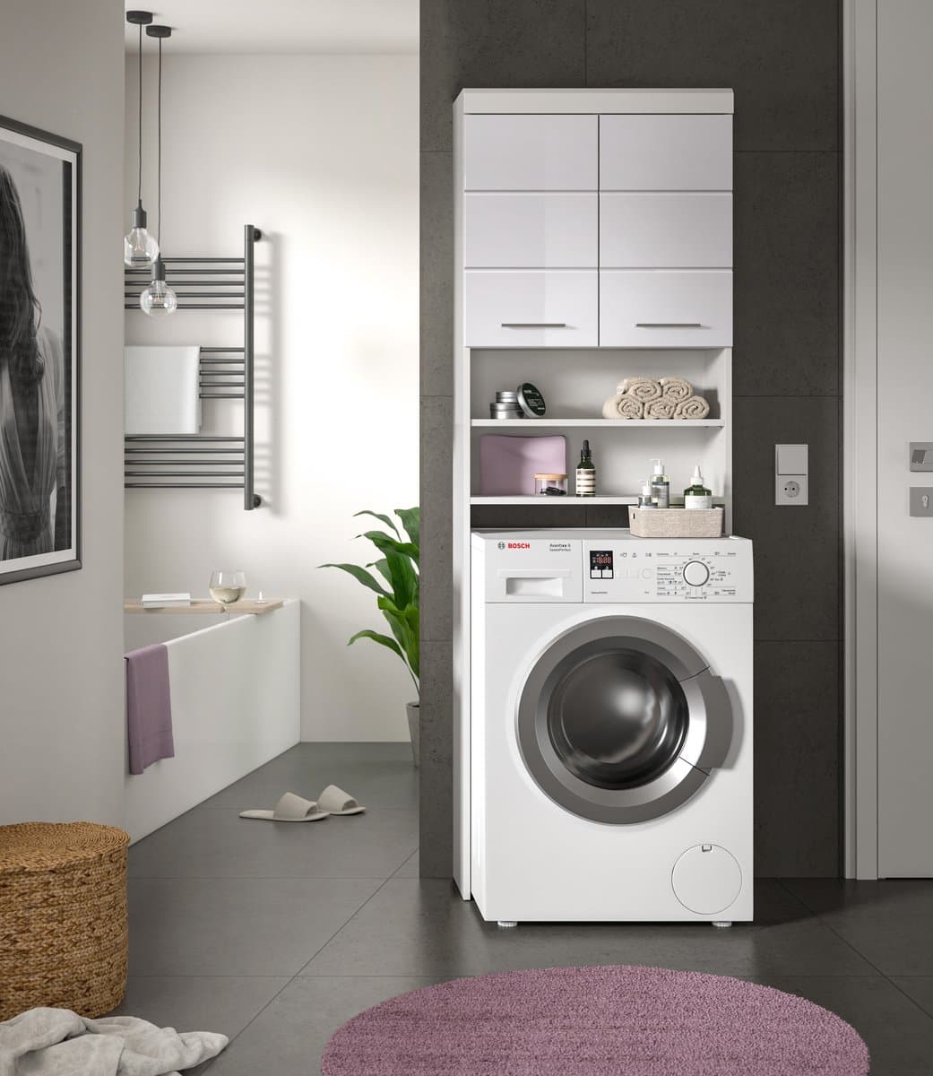 xonox.home wasmachine-overkast Scout wit imitatie (B/H/D: 63x191x24 cm) — afbeelding 1