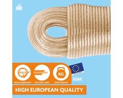 Kabel voor Waslijn - Waslijn Staalkern - Kleding Drogen - Extra Sterk - 50 Meter - Wit