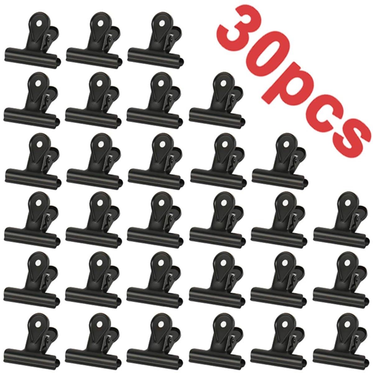 Ibenzoa® Veelzijdige Zwarte Mini Clipset van 30 Stuks voor Thuis, Kantoor en Creatieve Projecten — afbeelding 1