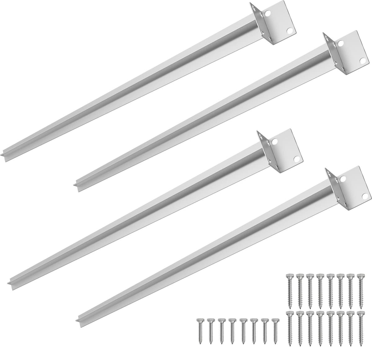 ACXIN Grondanker voor houten palen - 70 cm - 4 stuks - Verzinkt — afbeelding 1