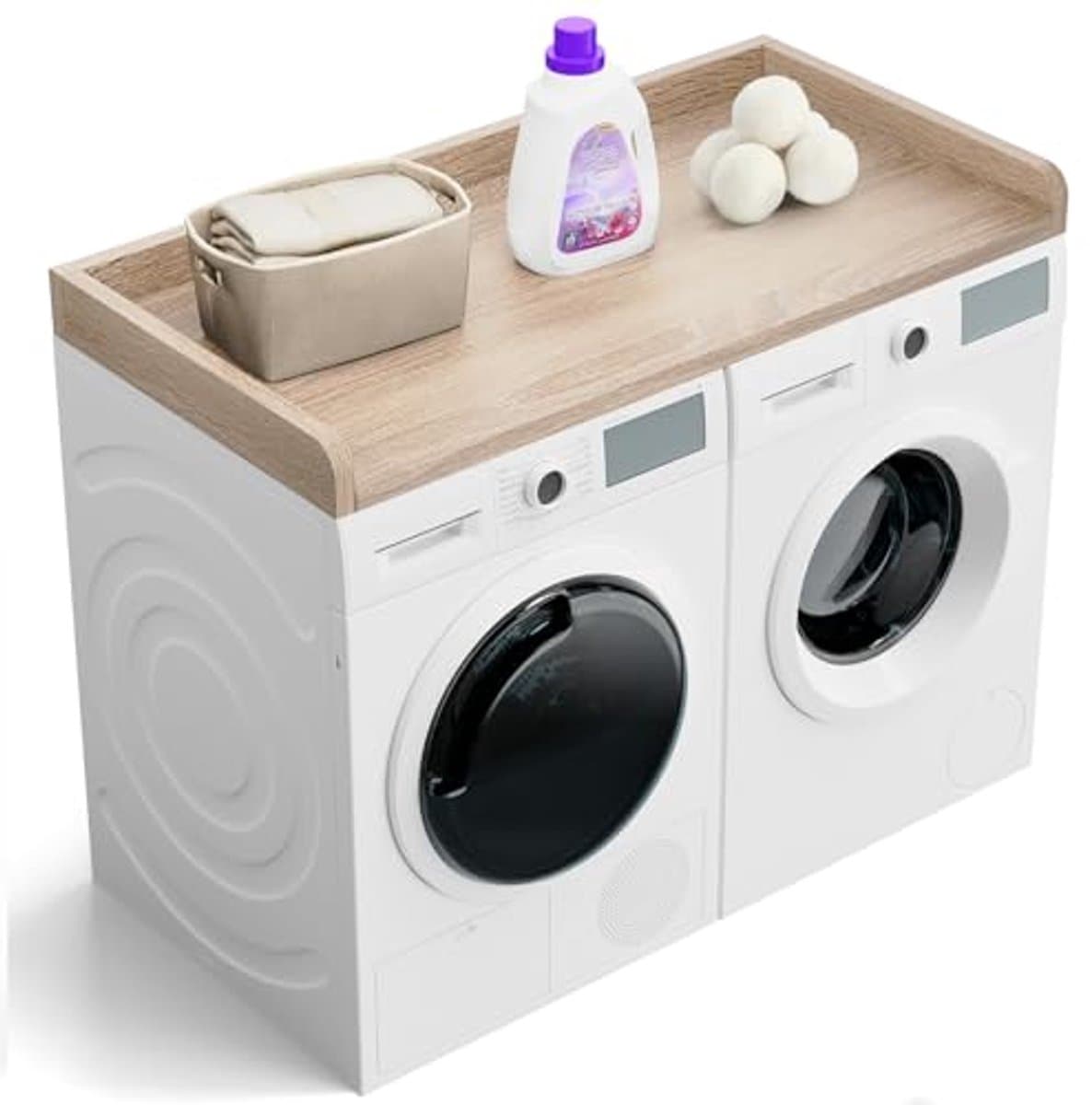 Droogkast Blad voor Organisatie van de Wasruimte - Houtkleurig Melamine 27,5" Diepte x 54" Breedte — afbeelding 1