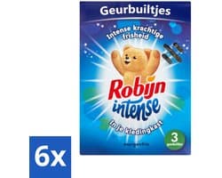 6 x Robijn Geurbuiltjes Intense 3 stuks per verpakking - Geur In Kleding - Frisheid In Kleding - Langdurige Geur - Geurbuiltjes - Kledingkast Geur