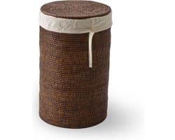 Wasmand Cilinder - BASKET WB, donker rotan.
