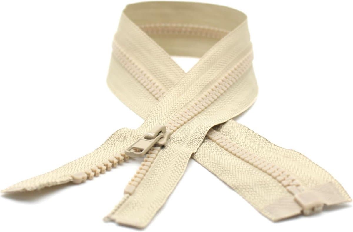 10x Scheidbare Ritssluiting voor Jassen en Tassen - 70 cm - Beige - Maat 5 — afbeelding 1