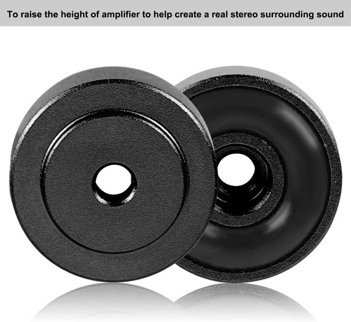 4x Universele Aluminium Isolatievoeten voor Audio Apparatuur - Trillingsdempers voor Versterkers en Speakers — afbeelding 1