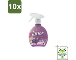 10 x Lenor – Crease Releaser Spray – Love Exotic Bloom – Kreukverwijderaar & Textielverfrisser – 500 ml - Grootverpakking - Kreukverwijderaar - Textielverfrisser - Stofverzachtener - Stofverfrisserspray - Kledingverzorging