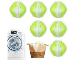 6 stuks haarvangers voor wasmachine, anti-haren bal, wasbal, herbruikbaar, voor kleding en beddengoed