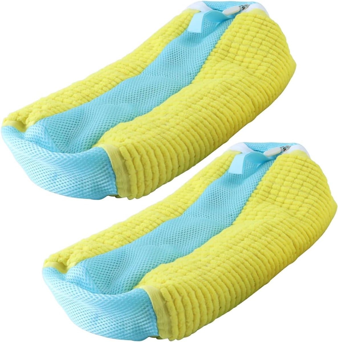 SnelShoppen - 2 Stuks Schoenwasmachine Tassen voor Wasmachine en Droger, Zachte Microvezels, 360° Reiniging, Herbruikbare Waszak voor Sneakers en Tenn — afbeelding 1