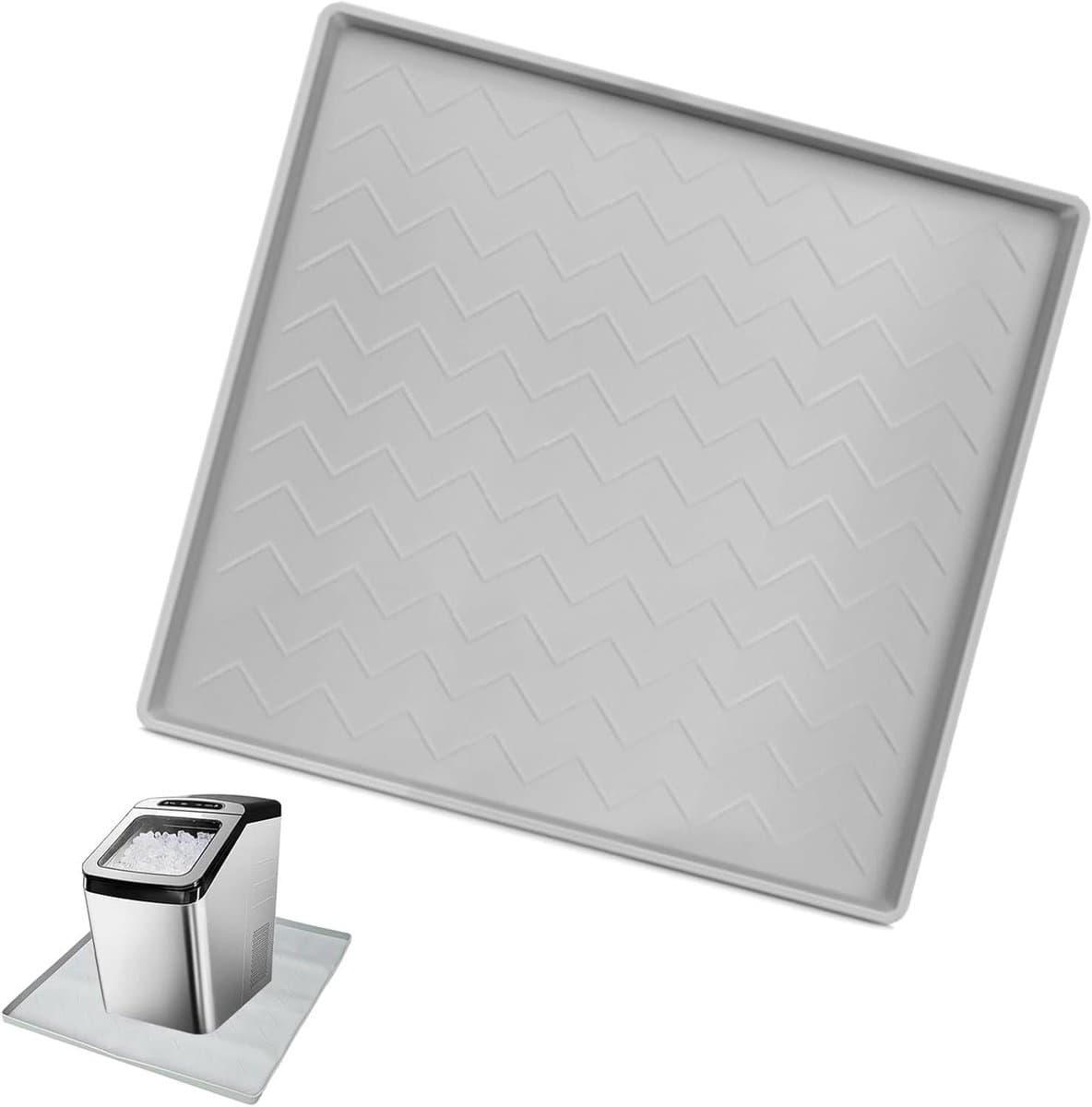 Lekbak Airco - Opvangbak Water - Apparaat Beschermen - Verhoogde Rand - 56x56x2cm - Grijs — afbeelding 1