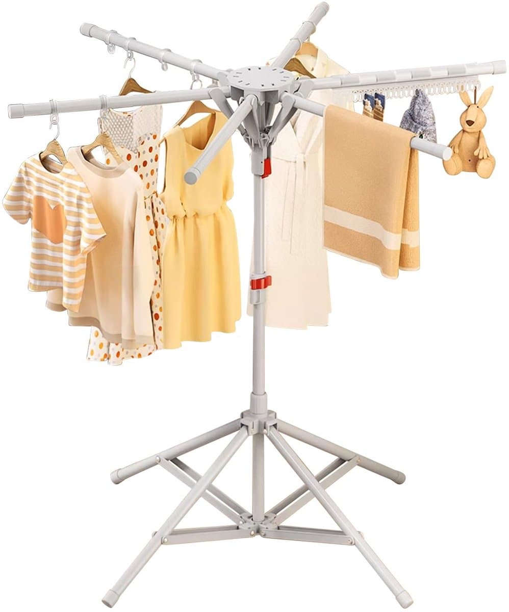 Dailygoods- Wasrek Inklapbaar - Hoogte Verstelbaar - Ruimtebesparend - Staand Droogrek - Kledingstandaard - Opvouwbaar Voor Binnen/Buiten — afbeelding 1
