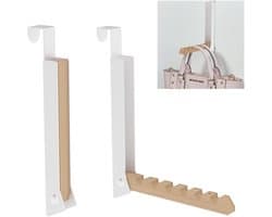 Dailygoods- Droogrek Opvouwbaar - Over de Deur Haken - Multifunctioneel - Kapstok - Draagbaar - 16 cm Uitgeschoven