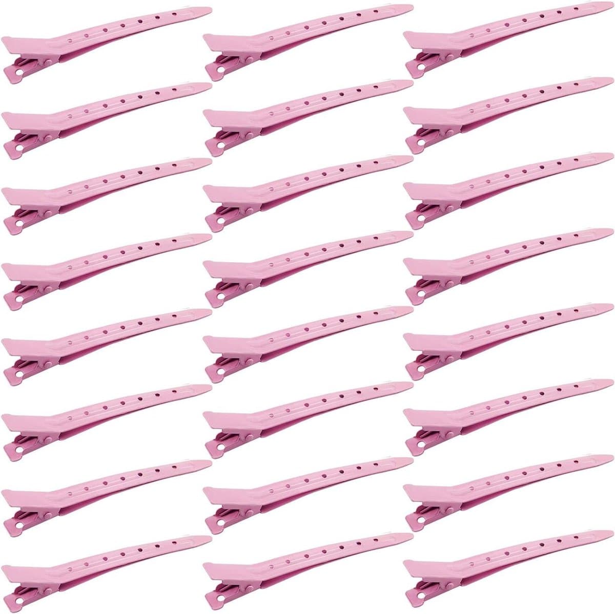 Eendenbek Haarclips - Krokodillenklemmen Styling - Haar Stylen - Roestvrij Metaal - 8.5 cm - Roze — afbeelding 1