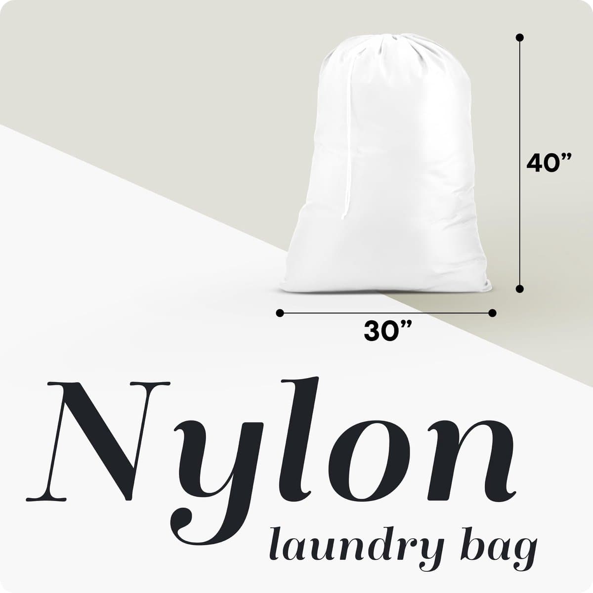 Nylon waszak XL - vergrendelbare trekkoordsluiting - machinewasbaar - ideaal voor grote ladingen kleding - ShopVlot — afbeelding 1