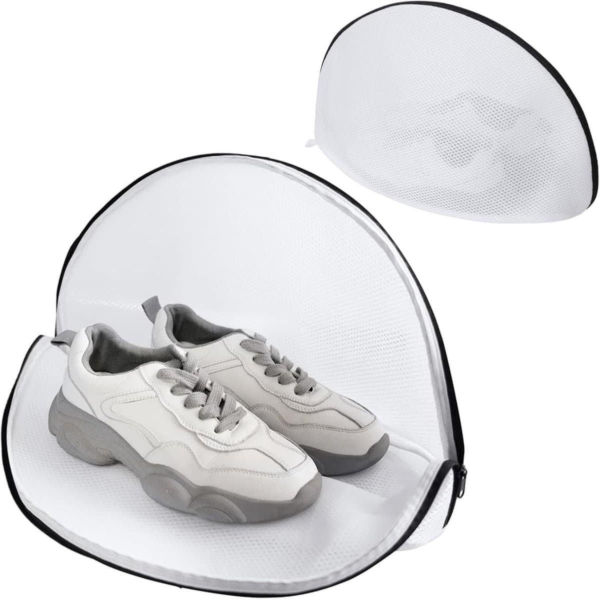 Schoenwaszak voor wasmachine - Wit - 40 x 22 x 24 cm - Dubbellaags Mesh Polyester - Voor Schoenen en Textiel — afbeelding 1