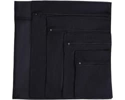 Waszakken, fijne mesh waszak, ritssluiting, beschermt de beste kleding in de wasmachine (zwart)