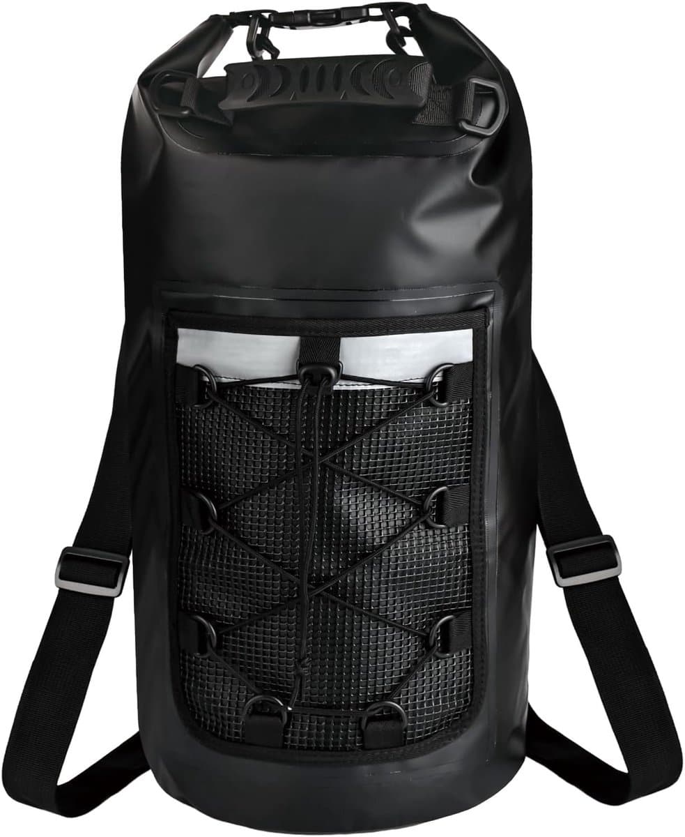 Bag Waterdichte tas, 20 liter, waterdicht, met lange dubbele verstelbare schouderriem, lichte rolltop, waterdichte rugzak voor kajakken, raften, zwemmen, kamperen — afbeelding 1