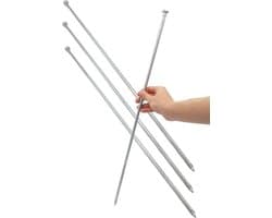 Stormanker Haringen - Grondnagels XXL - Veilig Verankeren - Verzinkt Staal - 70 cm Lengte - Zilver
