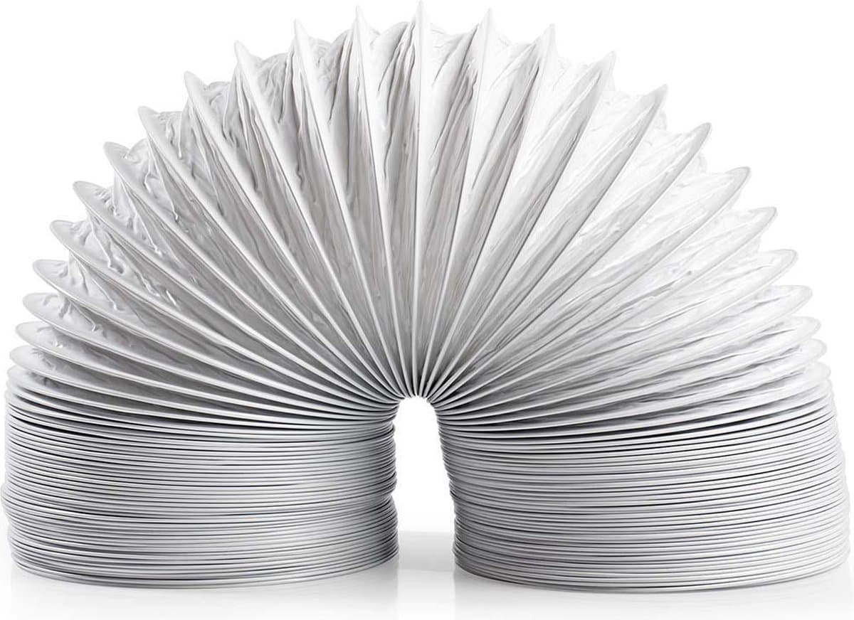 Nedis PVC Luchtafvoerslang - 100 mm - 6.00 m - Geschikt voor: Luchtventilatie / Wasdrogers - Wit — afbeelding 1