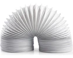 Nedis PVC Luchtafvoerslang - 100 mm - 6.00 m - Geschikt voor: Luchtventilatie / Wasdrogers - Wit
