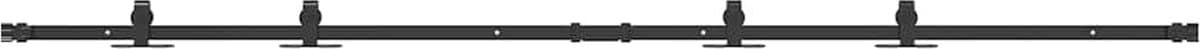 vidaXL - Ophangset - voor - schuifdeur - 200 - cm - koolstofstaal — afbeelding 1