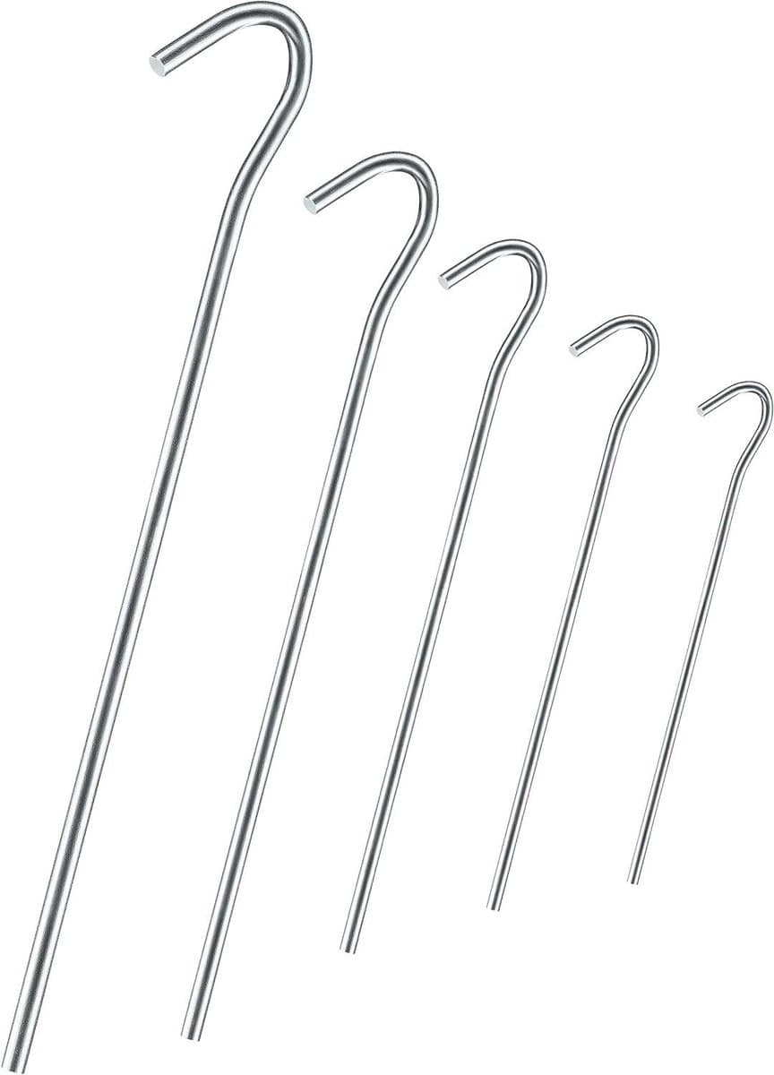 Anti-ROST tentharingen 4 mm - lengte 200 mm - rond profiel - gegalvaniseerd staal - tenten - camping (50) — afbeelding 1
