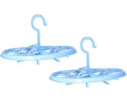DID Droogcarrousel/droogmolen - 2x - blauw - met 12 knijpers - 26,5 cm