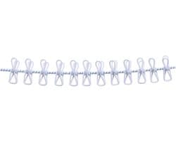 Waslijn met Clips - Reiswaslijn Campingwaslijn - Kleding Drogen - Elastisch Ontwerp - 180 cm - Wit