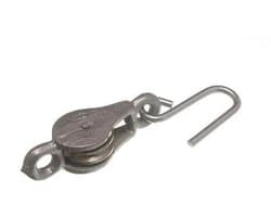 Waslijn Touw - Pulley Systeem - Buiten Ophangen - Gegalvaniseerd Staal - 6 Stuks - Zilver