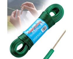 Dailygoods - Waslijn voor Buiten - Zware Toepassingen - 30 Meter - Groen - Roestvrij en Waterdicht - Tot 120 Kg Belastbaar - Ideaal voor Balkon en Tuin