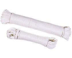 5/32 inch waslijn - plastic kledinglijn - waslijn voor alle doeleinden droger touw voor buiten, binnen, kunst, knutselprojecten - vezelversterkte lijn - (100 voet)