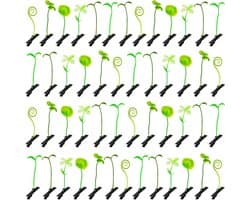 50 stuks spruitclips klein gras haarspeldjes bonenstijl plant haarspelden spruit haarclips haaraccessoires cadeau voor vrouwen meisjes kinderen feest school (gras)