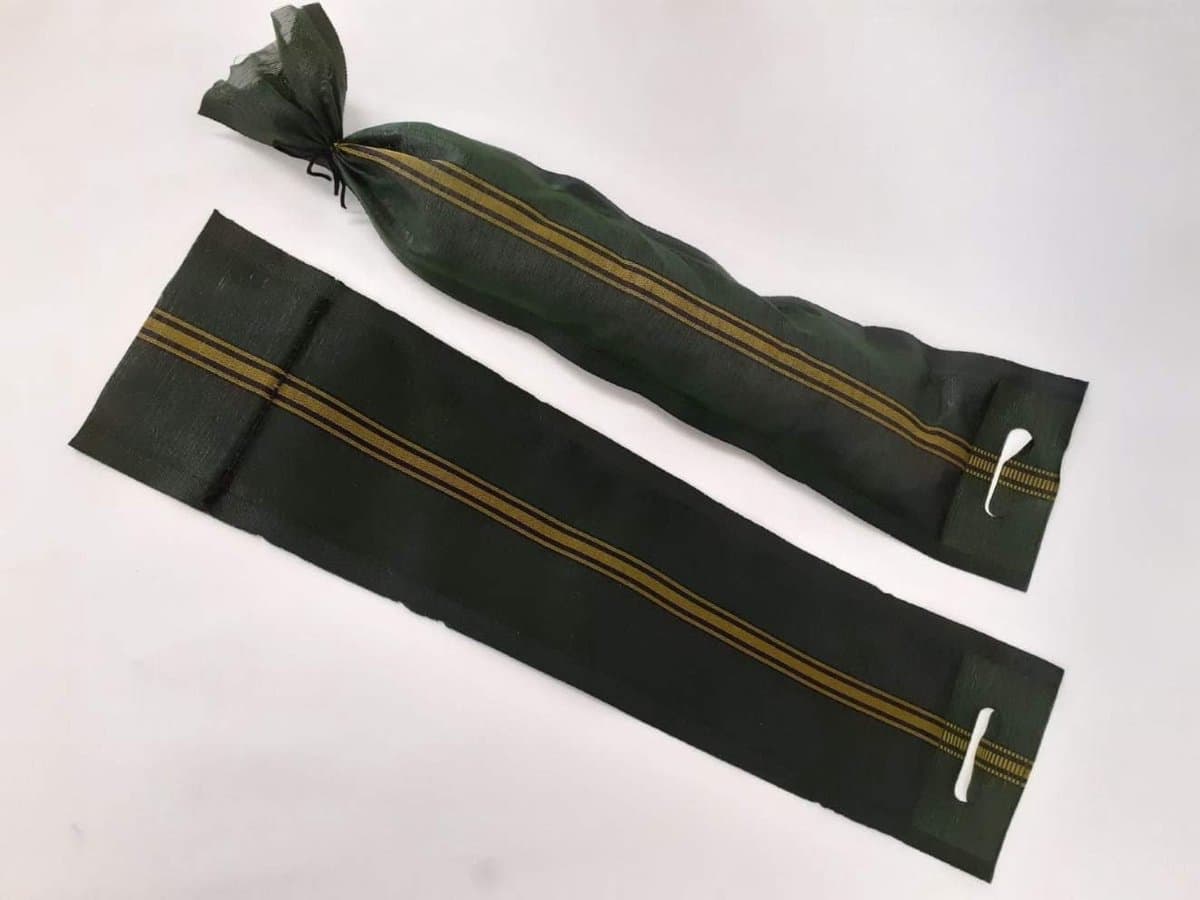 Silozakken met trekkoord - Zandzakken monofil - Opslag en transport - Met handvat - 25x100 cm - Groen — afbeelding 1