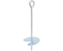 vidaXL - Aardanker - 2 - pcs - Zilverkleurig - Ø10 - x - 30 - cm - Gegalvaniseerd - Metaal