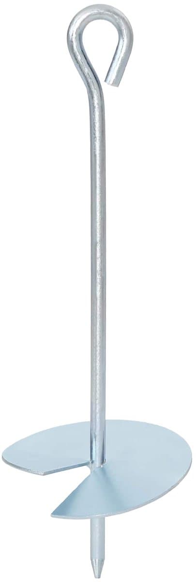 vidaXL - Aardanker - 2 - st - Ø10 - x - 30 - cm - Gegalvaniseerd - Metaal - zilver — afbeelding 1