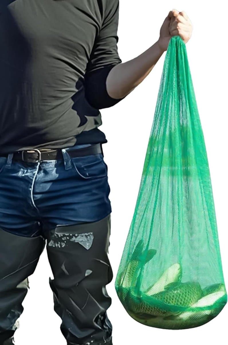 Vis Transportzak - Net Tas - Vis Vervoeren - Verstelbare Sluiting - 60x40cm - Meerkleurig — afbeelding 1
